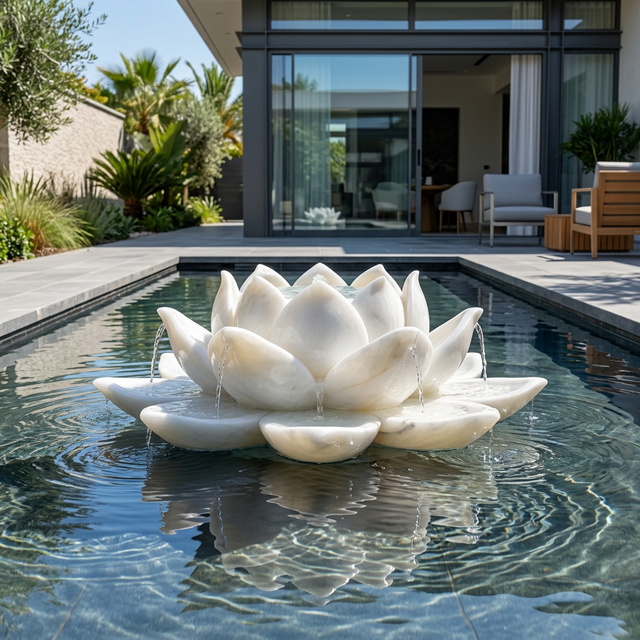 Lotus Pool Fountain