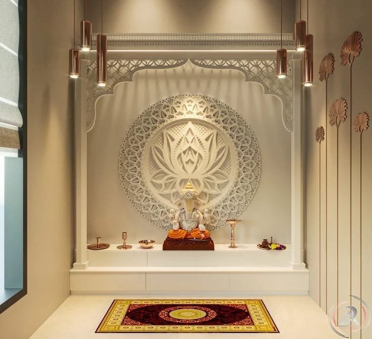 Royal White Marble Temple (Design 28) — Hand-carved Makrana Marble Home Temples