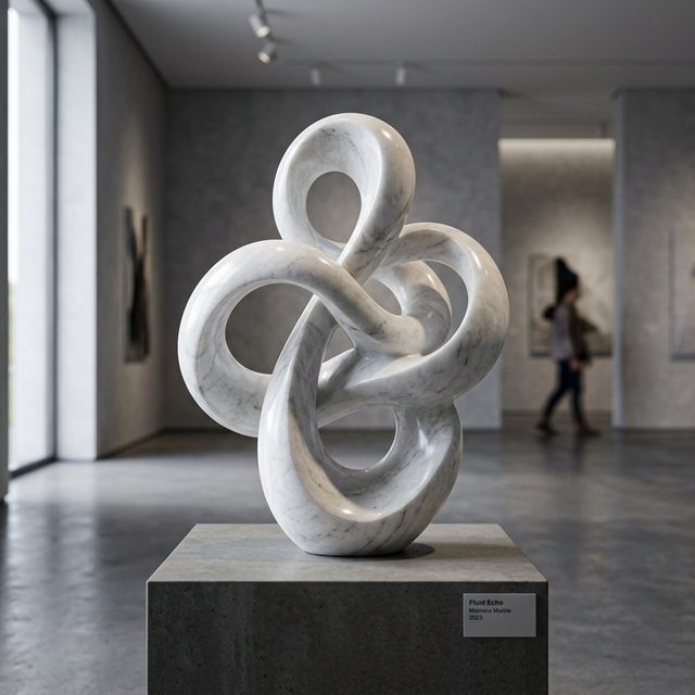 Abstract Form No. 1 — Hand-carved Makrana Marble Unique Design Articals